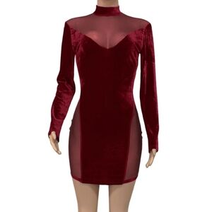 Red Velvet Dress Size S